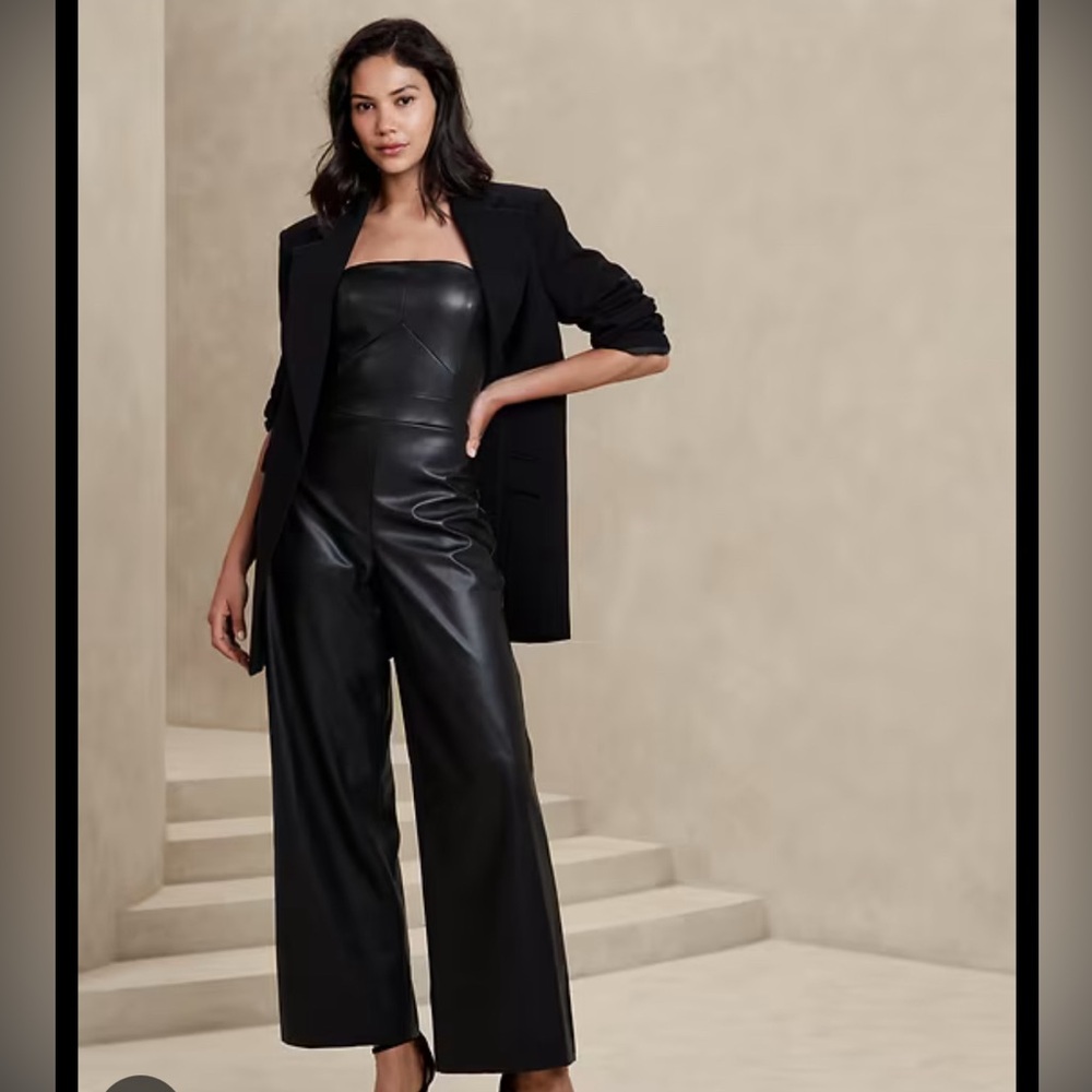 Banana Republic Black Strapless Jumpsuit